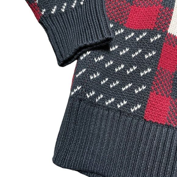 L.L. Bean Heritage Soft Cotton Fisherman Sweater Red White Blue Size XS - Picture 5 of 8